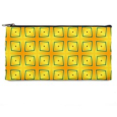 Green Plaid Gold Background Pencil Cases