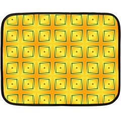 Green Plaid Gold Background Double Sided Fleece Blanket (mini) 