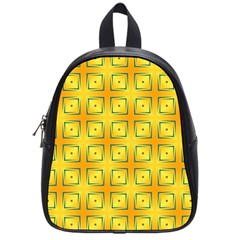 Green Plaid Gold Background School Bag (small)