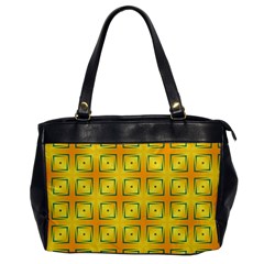 Green Plaid Gold Background Oversize Office Handbag by HermanTelo