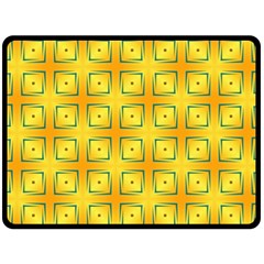 Green Plaid Gold Background Fleece Blanket (large) 