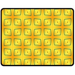 Green Plaid Gold Background Fleece Blanket (medium) 