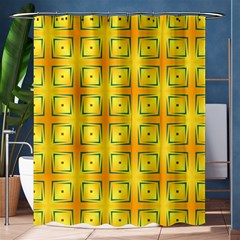 Green Plaid Gold Background Shower Curtain 60  X 72  (medium) 