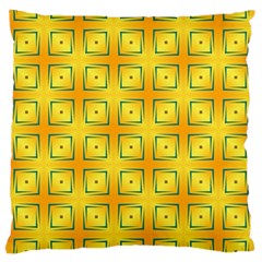 Green Plaid Gold Background Large Cushion Case (one Side)