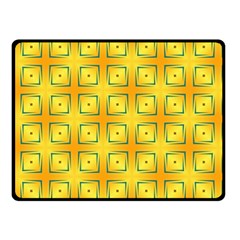 Green Plaid Gold Background Double Sided Fleece Blanket (small) 