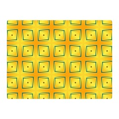 Green Plaid Gold Background Double Sided Flano Blanket (mini) 