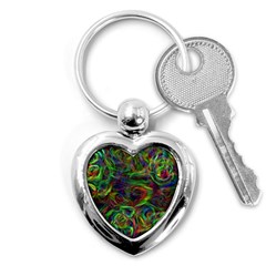 Plasma Shining Lines Light Stripes Key Chain (heart) by HermanTelo