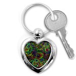 Plasma Shining Lines Light Stripes Key Chain (Heart) Front