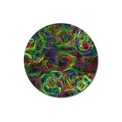 Plasma Shining Lines Light Stripes Magnet 3  (round) by HermanTelo