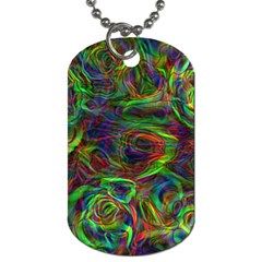 Plasma Shining Lines Light Stripes Dog Tag (two Sides)