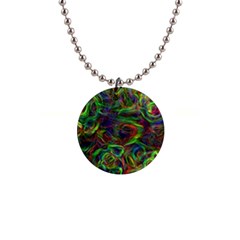 Plasma Shining Lines Light Stripes 1  Button Necklace by HermanTelo