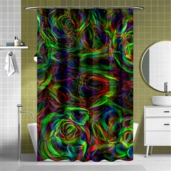 Plasma Shining Lines Light Stripes Shower Curtain 48  X 72  (small) 