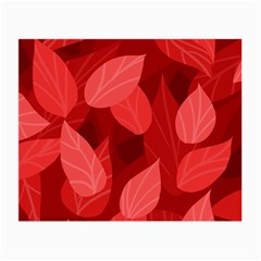 Leaf Design Leaf Background Red Small Glasses Cloth by Pakrebo