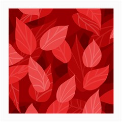 Leaf Design Leaf Background Red Medium Glasses Cloth (2 Sides) by Pakrebo