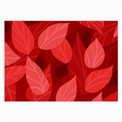 Leaf Design Leaf Background Red Large Glasses Cloth by Pakrebo