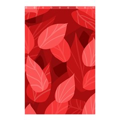 Leaf Design Leaf Background Red Shower Curtain 48  X 72  (small)  by Pakrebo