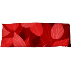 Leaf Design Leaf Background Red Body Pillow Case (dakimakura) by Pakrebo