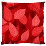 Leaf Design Leaf Background Red Large Flano Cushion Case (Two Sides) Front