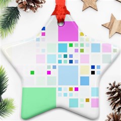 Square Colorful Pattern Geometric Ornament (star) by Pakrebo