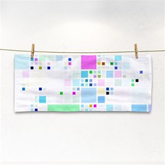 Square Colorful Pattern Geometric Hand Towel by Pakrebo