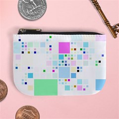 Square Colorful Pattern Geometric Mini Coin Purse by Pakrebo