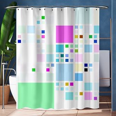 Square Colorful Pattern Geometric Shower Curtain 60  X 72  (medium)  by Pakrebo