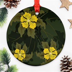 Flower Vector Background Ornament (round) by Pakrebo