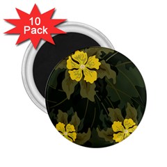 Flower Vector Background 2 25  Magnets (10 Pack)  by Pakrebo