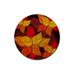 Flower Background Flower Design Rubber Coaster (round)  by Pakrebo