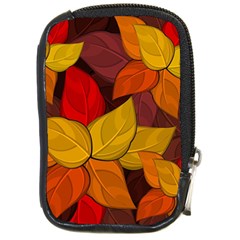 Flower Background Flower Design Compact Camera Leather Case by Pakrebo