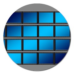 Film Filmstrip Black Photograph Magnet 5  (round) by Pakrebo