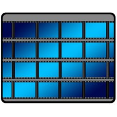 Film Filmstrip Black Photograph Fleece Blanket (medium)  by Pakrebo