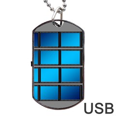 Film Filmstrip Black Photograph Dog Tag Usb Flash (one Side) by Pakrebo