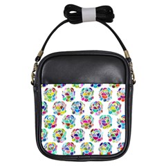 Flowers Floral Pattern Decorative Girls Sling Bag by Pakrebo