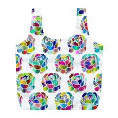 Flowers Floral Pattern Decorative Full Print Recycle Bag (l) by Pakrebo