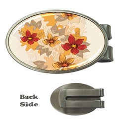 Flower Vector Background Money Clips (oval) 