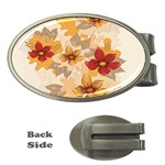 Flower Vector Background Money Clips (Oval)  Front