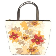 Flower Vector Background Bucket Bag by Pakrebo