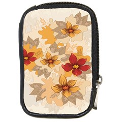 Flower Vector Background Compact Camera Leather Case by Pakrebo