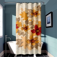 Flower Vector Background Shower Curtain 36  X 72  (stall)  by Pakrebo