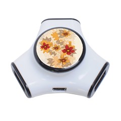 Flower Vector Background 3-port Usb Hub by Pakrebo