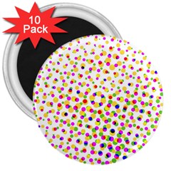 Illustration Abstract Pattern Polka Dot 3  Magnets (10 Pack)  by Pakrebo