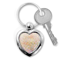 Illustration Abstract Pattern Polka Dot Key Chain (heart) by Pakrebo