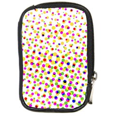 Illustration Abstract Pattern Polka Dot Compact Camera Leather Case by Pakrebo