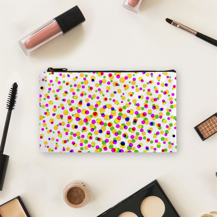 Illustration Abstract Pattern Polka Dot Cosmetic Bag (Small)