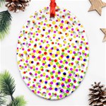 Illustration Abstract Pattern Polka Dot Oval Filigree Ornament (Two Sides) Front