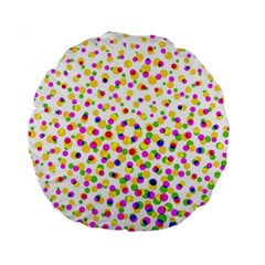 Illustration Abstract Pattern Polka Dot Standard 15  Premium Round Cushions by Pakrebo