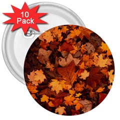 Fall Foliage Autumn Leaves October 3  Buttons (10 Pack)  by Pakrebo