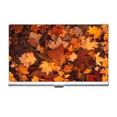 Fall Foliage Autumn Leaves October Business Card Holder by Pakrebo