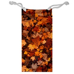 Fall Foliage Autumn Leaves October Jewelry Bag by Pakrebo